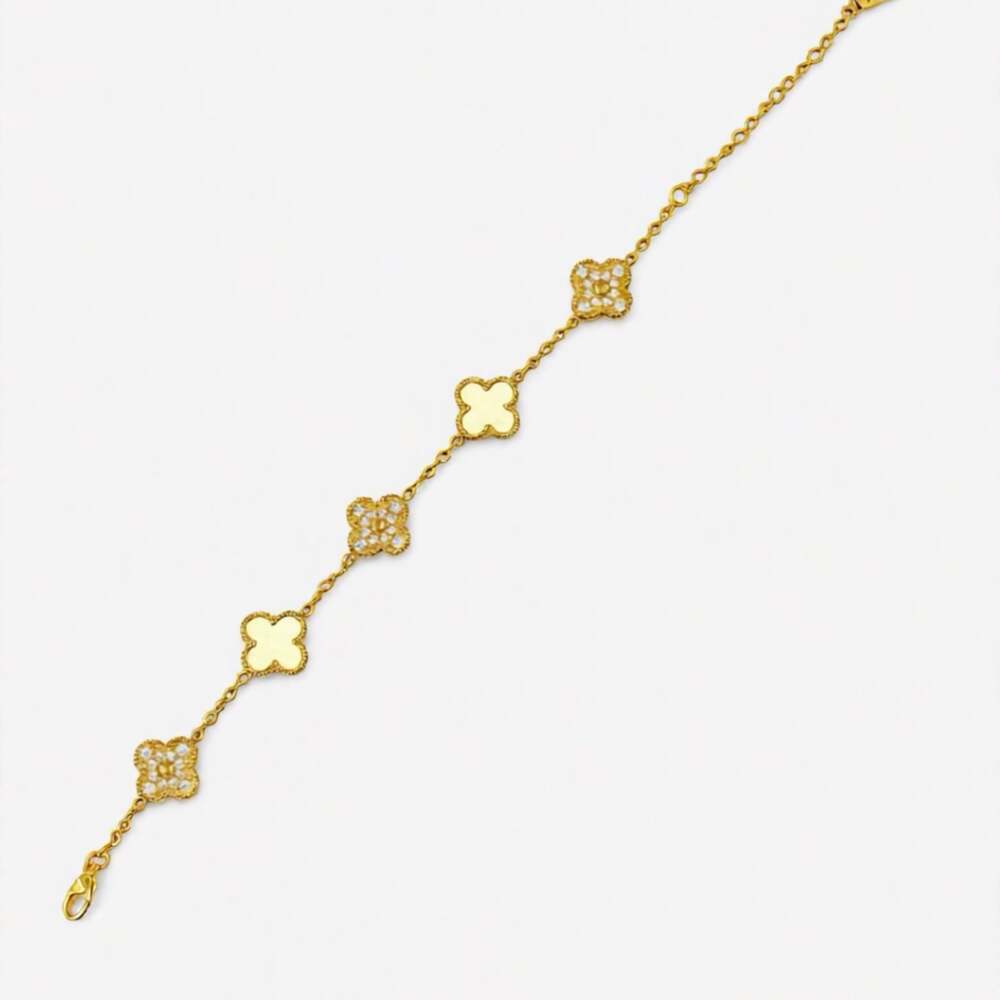 Lucky Clover Leaf Double Sided Bracelet